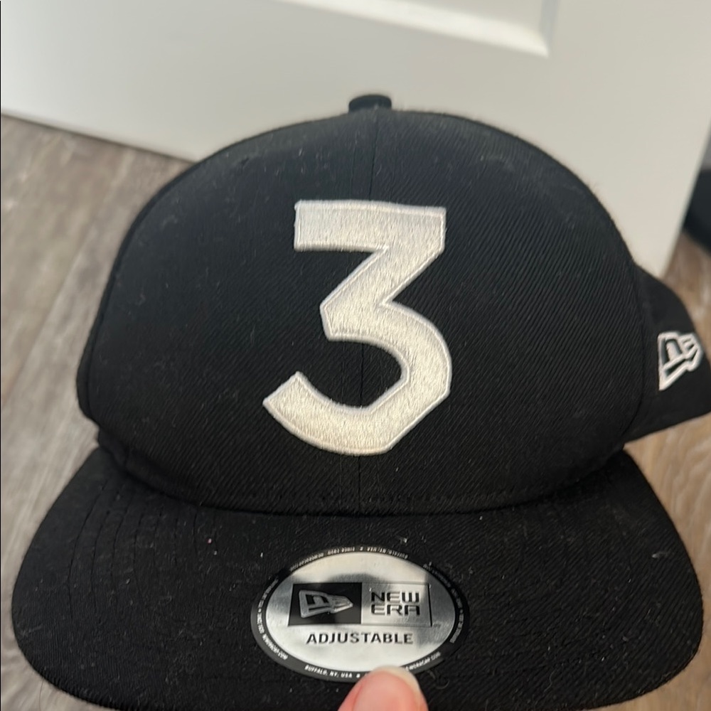 Black Chance the Rapper Cap with White Number 3